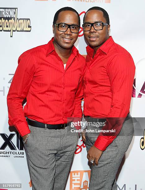 Antonie Von Boozier and Andre Van Boozier attends Mike Ruiz' Birthday Gala at XL Nightclub on December 7, 2012 in New York City.