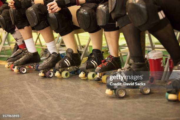 roller skates - roller derby stock pictures, royalty-free photos & images