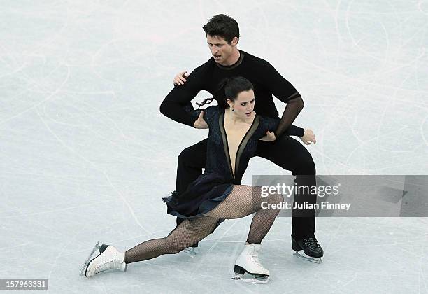 Tessa Virtue and Scott Moir of Canada perform in the Ice Dance Free Dance during the Grand Prix of Figure Skating Final 2012 at the Iceberg Skating...