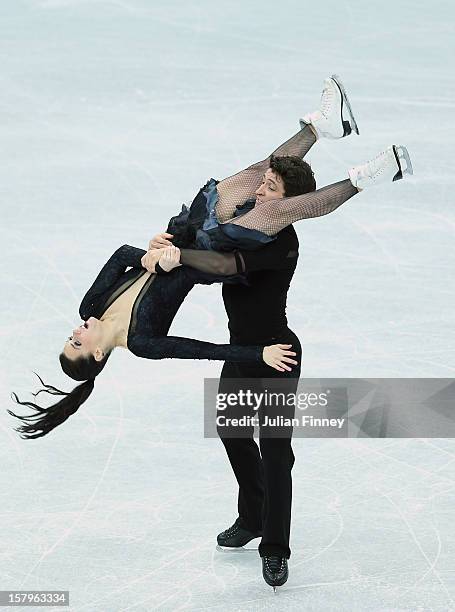 Tessa Virtue and Scott Moir of Canada perform in the Ice Dance Free Dance during the Grand Prix of Figure Skating Final 2012 at the Iceberg Skating...