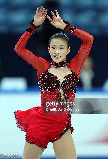 Christina Gao of USA performs in the Ladies Free Skating during the Grand Prix of Figure Skating Final 2012 at the Iceberg Skating Palace on December...