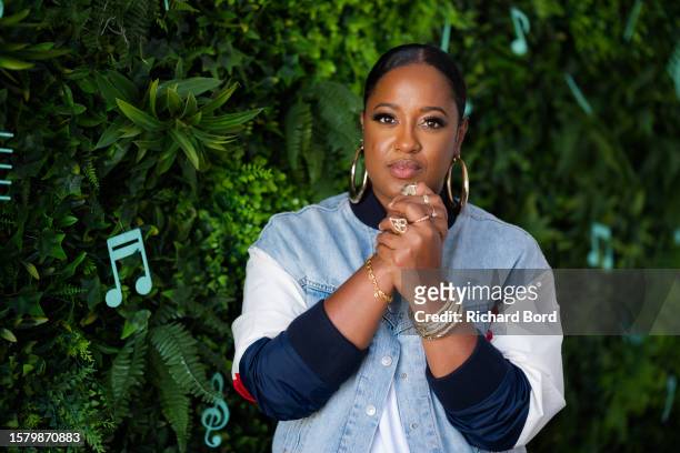 Rapsody poses for a photo backstage during the Blue Note Jazz Festival at Silverado Resort and Spa on July 29, 2023 in Napa, California.