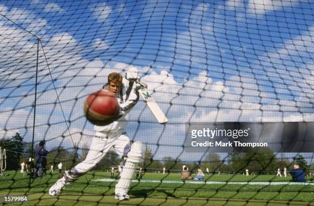 Portrait of Shaun Pollock of Warwickshire during a feature at the Parks, Oxford. Mandatory Credit: Mark Thompson/Allsport UK