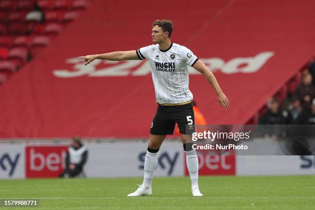 Jake Cooper of Millwall during the Sky Bet Championship match between Middlesbrough and Millwall at the Riverside Stadium, Middlesbrough on Saturday...