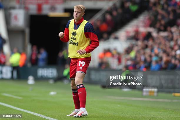 Middlesbrough's Josh Coburn during the Sky Bet Championship match between Middlesbrough and Millwall at the Riverside Stadium, Middlesbrough on...