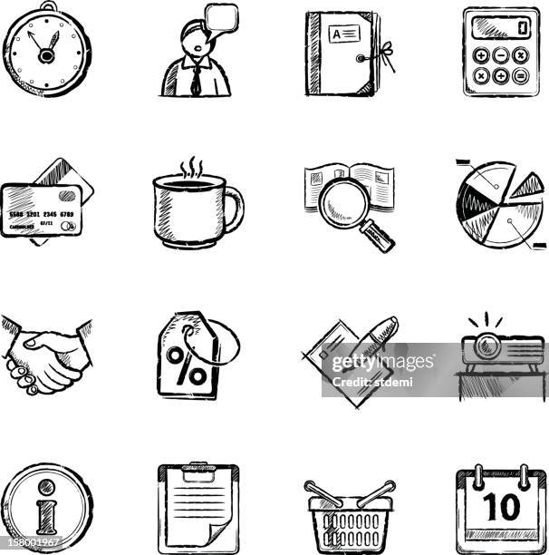 ilustrações, clipart, desenhos animados e ícones de ícones de negócios - information symbol