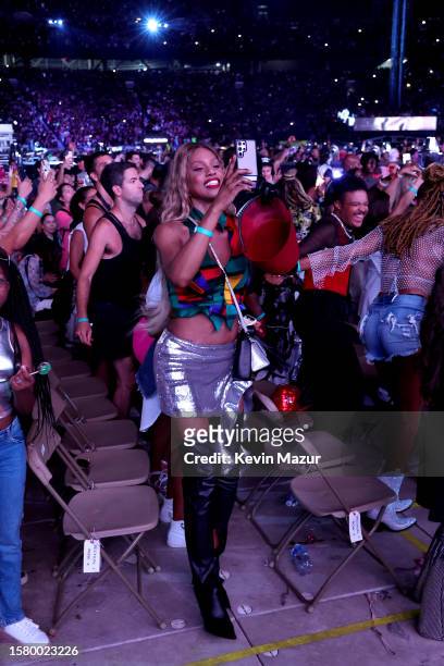 Laverne Cox attends the "RENAISSANCE WORLD TOUR" at MetLife Stadium on July 29, 2023 in East Rutherford, New Jersey.