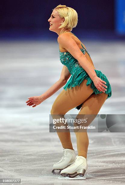 Viktoria Helgesson of Sweden dances during the senior ladies short program of the NRW trophy 2012 at Eissportzentrum on December 8, 2012 in Dortmund,...