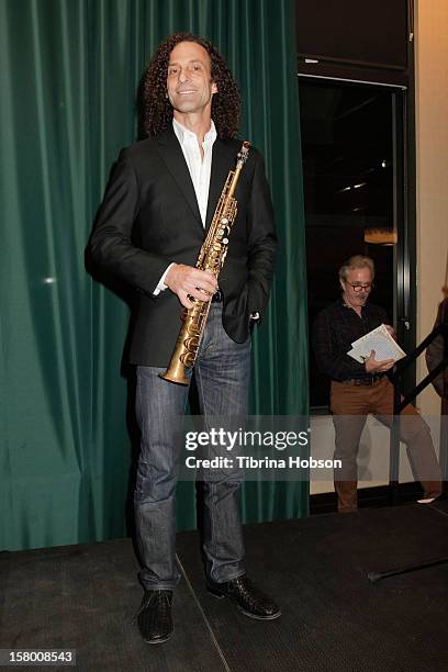 Kenny G performs at the reading of "Elfbot" at The Americana at Brand on December 7, 2012 in Glendale, California.