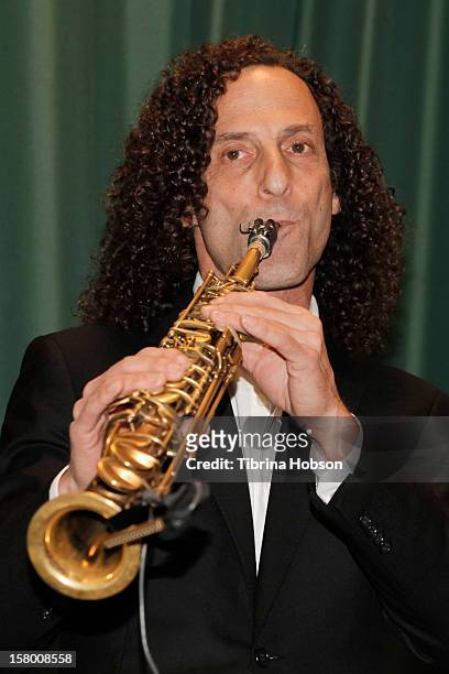Kenny G performs at the reading of "Elfbot" at The Americana at Brand on December 7, 2012 in Glendale, California.