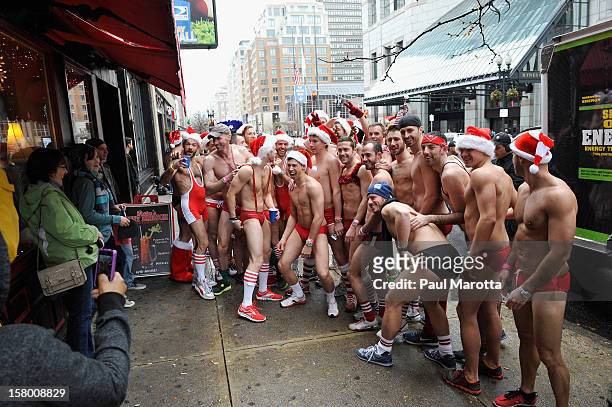 More than 700 runners participate in the 2012 Boston Santa Speedo Run, sponsored by Universal Studios Home Entertainment release of TED on DVD, as a...