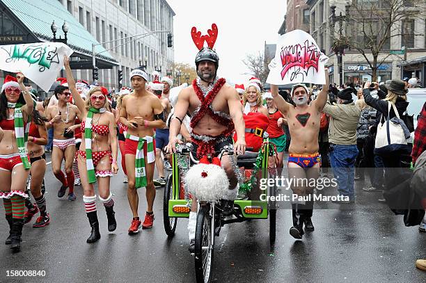 More than 700 runners participate in the 2012 Boston Santa Speedo Run, sponsored by Universal Studios Home Entertainment release of TED on DVD, as a...