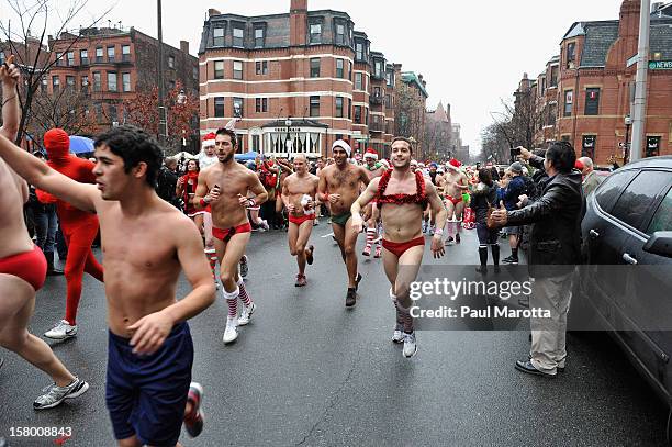 More than 700 runners participate in the 2012 Boston Santa Speedo Run, sponsored by Universal Studios Home Entertainment release of TED on DVD, as a...