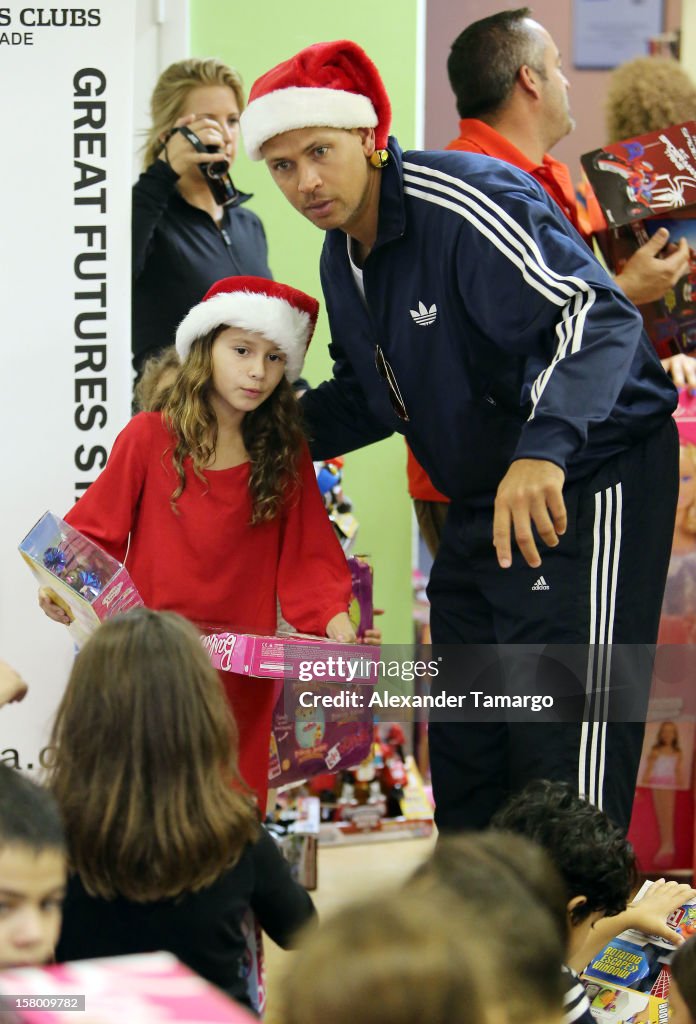 Alex Rodriguez Delivers Toys at Boys & Girls Clubs of Miami-Dade