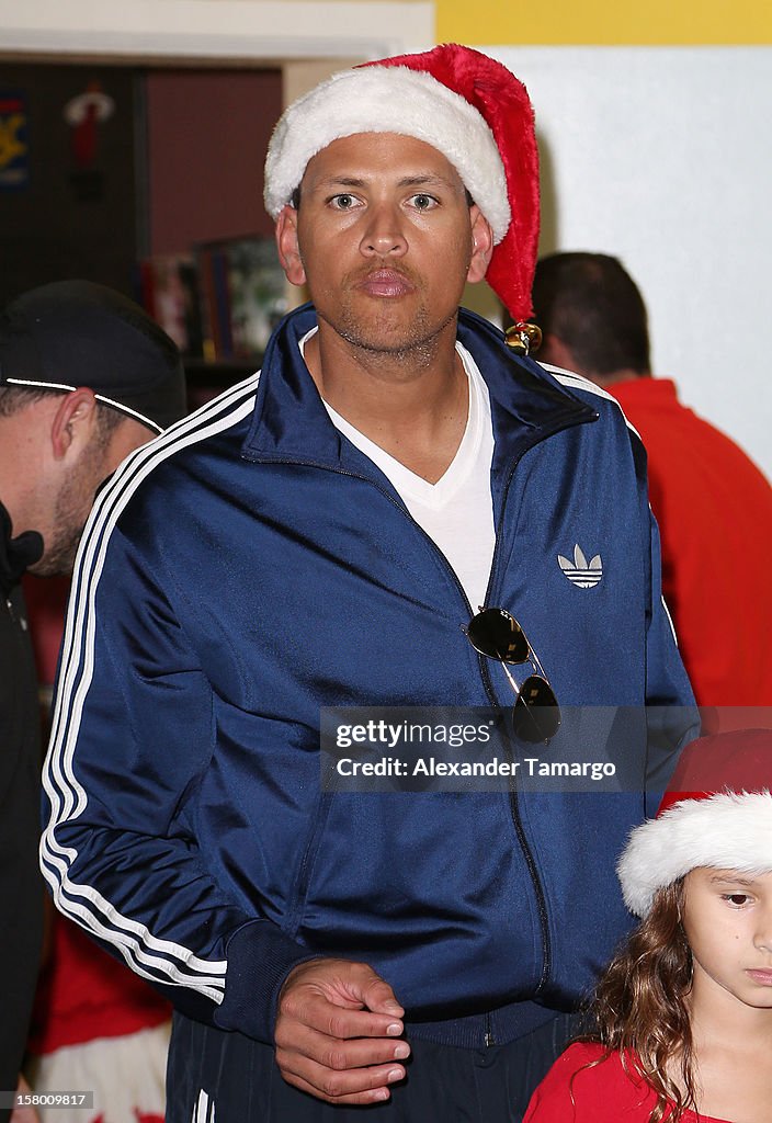 Alex Rodriguez Delivers Toys at Boys & Girls Clubs of Miami-Dade