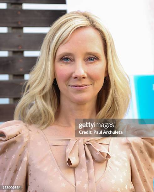 Actress Anne Heche attends the launch of her "Tickle Time Sunblock" at The COOP on December 8, 2012 in Studio City, California.