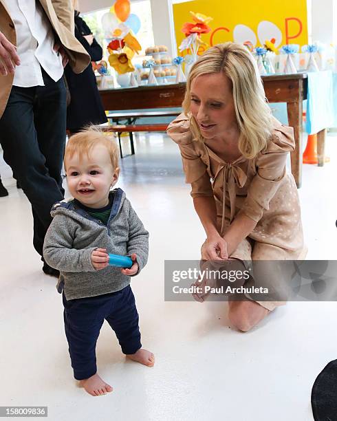 Actress Anne Heche attends the launch of her "Tickle Time Sunblock" at The COOP on December 8, 2012 in Studio City, California.