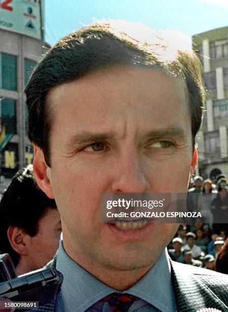 This photograph was taken 26 June 2001, of Bolivian Vice President Jorge Quiroga Ramirez, in La Paz. Quiroga Ramirez, 41 years old, will take over...