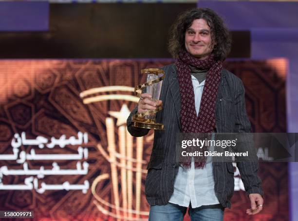 Lebanese Film director Ziad Doueiri wins the Golden Star award for his movie "The Attack" at 12th International Marrakech Film Festival on December...