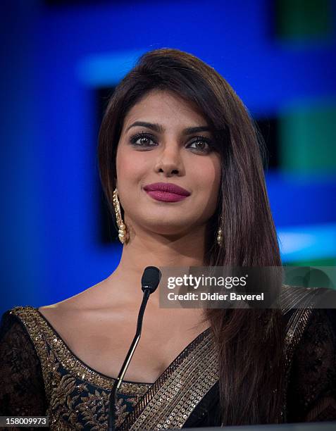 Indian actress and singer Priyanka Chopra attends the closing ceremony at 12th International Marrakech Film Festival on December 8, 2012 in...