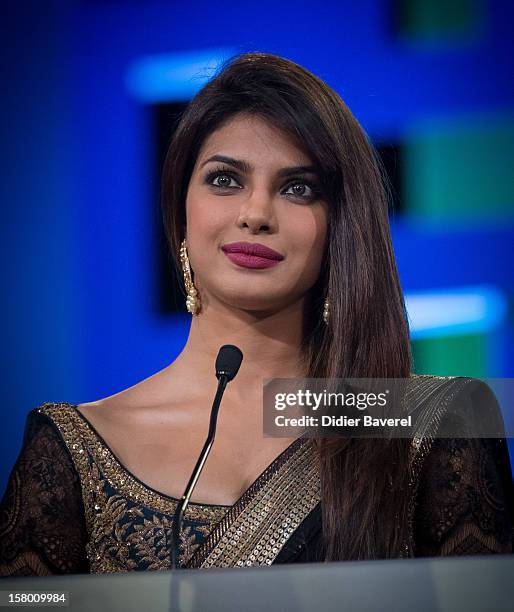 Indian actress and singer Priyanka Chopra attends the closing ceremony at 12th International Marrakech Film Festival on December 8, 2012 in...