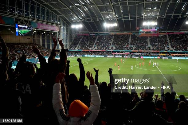 General view during the FIFA Women's World Cup Australia & New Zealand 2023 Group A match between Switzerland and New Zealand at Dunedin Stadium on...