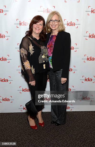 Producer Diane Estelle Vicari and writer Cathleen Young arrive at the International Documentary Association's 2012 IDA Documentary Awards at The...