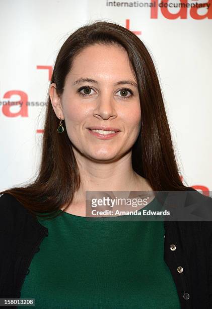 Author Sarah Burns arrives at the International Documentary Association's 2012 IDA Documentary Awards at The Directors Guild Of America on December...