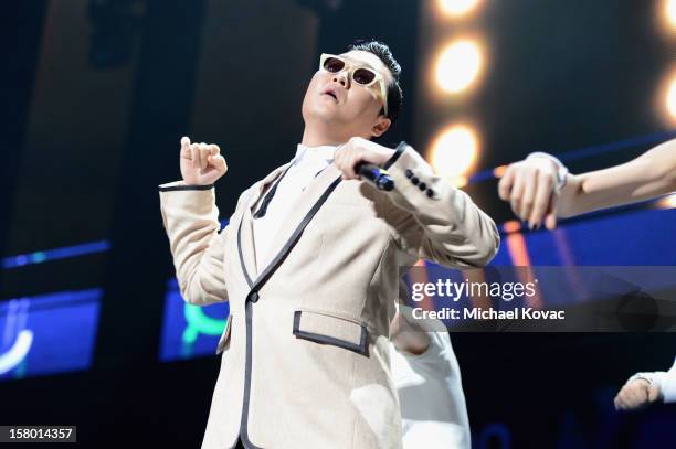 Performs onstage during the Y100's Jingle Ball 2012 at the BB&T Center on December 8, 2012 in Miami.