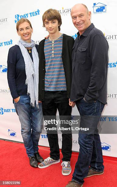 Actress Amanda Pays, son Finley Bernsen and actor/director Corbin Bernsen arrive for the Screening Of "3 Day Test" - Arrivals held at Downtown...