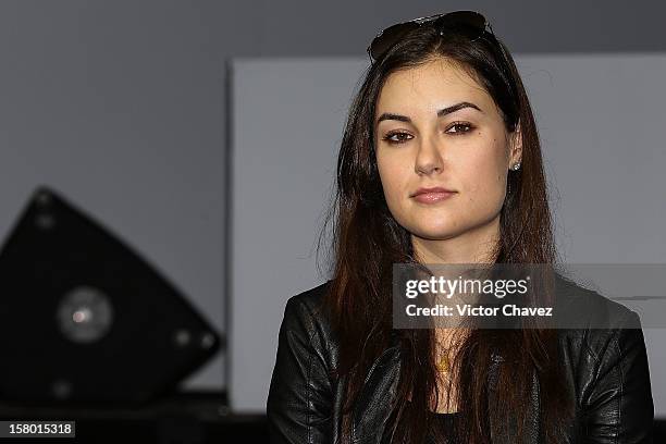 Actress Sasha Grey attends a press conference to promote her DJ set at the Babiliona Show Center on December 8, 2012 in Mexico City, Mexico.