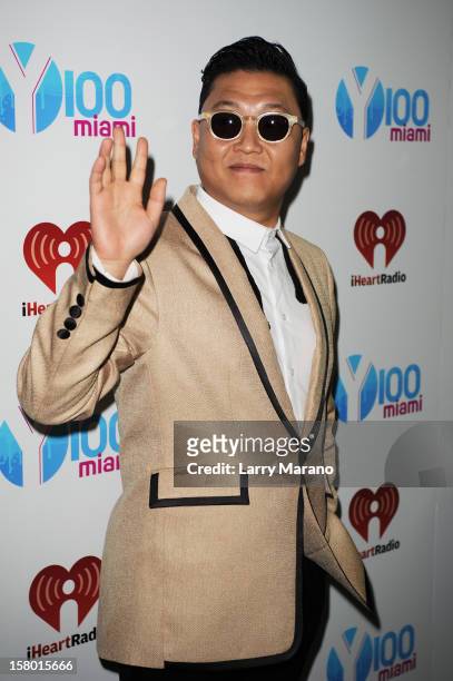 Psy attends the Y100's Jingle Ball 2012 at the BB&T Center on December 8, 2012 in Miami.