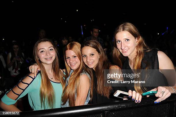 Fans attend the Y100's Jingle Ball 2012 at the BB&T Center on December 8, 2012 in Miami.