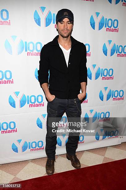 Enrique Iglesias attends the Y100's Jingle Ball 2012 at the BB&T Center on December 8, 2012 in Miami.