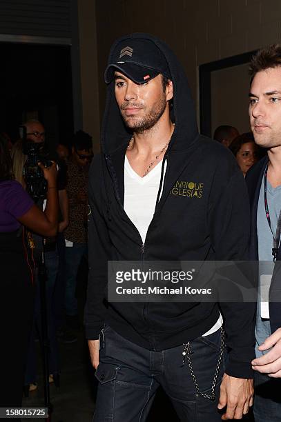Enrique Iglesias attends the Y100's Jingle Ball 2012 at the BB&T Center on December 8, 2012 in Miami.