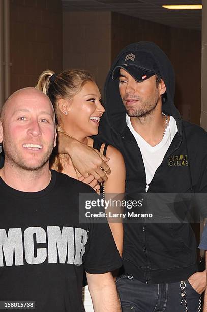 Anna Kournikova and Enrique Iglesias attend the Y100's Jingle Ball 2012 at the BB&T Center on December 8, 2012 in Miami.