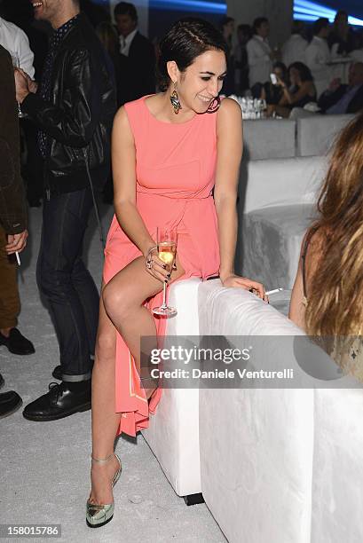 Delfina Fend attends a party as Moncler Celebrates Its 60th Anniversary At Art Basel Miami Beach on December 7, 2012 in Miami Beach, Florida.