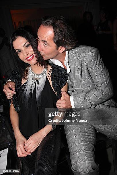 Adriana De Moura and Frederic Marq attend Rico Love's 30th Birthday Celebration on December 8, 2012 in Miami, Florida.