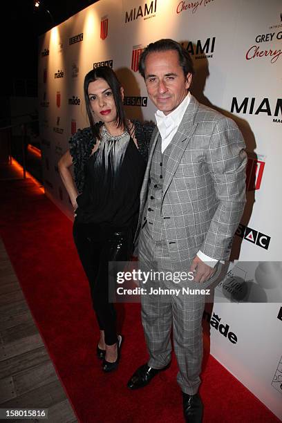 Adriana De Moura and Frederic Marq attend Rico Love's 30th Birthday Celebration on December 8, 2012 in Miami, Florida.