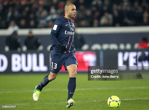 Alex Dias Da Costa of PSG in action during the French Ligue 1 match between Paris Saint Germain FC and Evian Thonon Gaillard FC at the Parc des...