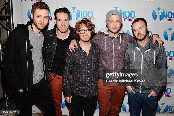 OneRepublic attends the Y100's Jingle Ball 2012 at the BB&T Center on December 8, 2012 in Miami.