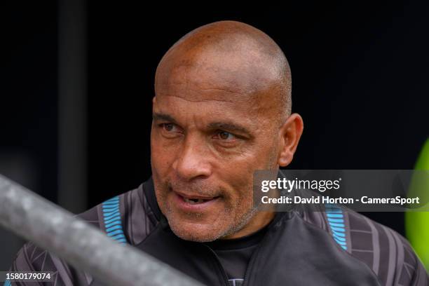 Bristol City's assistant manager Curtis Fleming during the Sky Bet Championship match between Bristol City and Preston North End at Ashton Gate on...