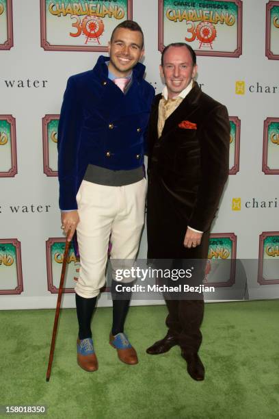 Producer Charlie Ebersol and partner Justin Hochberg attend Charlie Ebersol's "Charlieland" Birthday Party And Charity: Water Fundraiser on December...