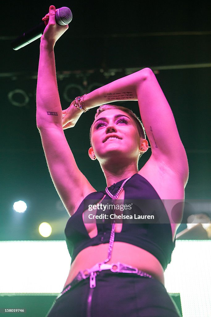 Borgore's "Christmas Creampies" Concert With Special Guest Miley Cyrus