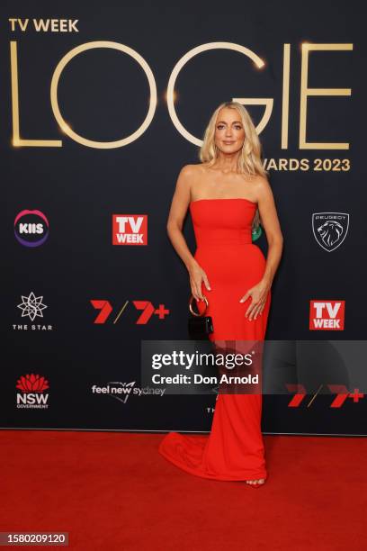 Jackie Henderson attends the 63rd TV WEEK Logie Awards at The Star, Sydney on July 30, 2023 in Sydney, Australia.