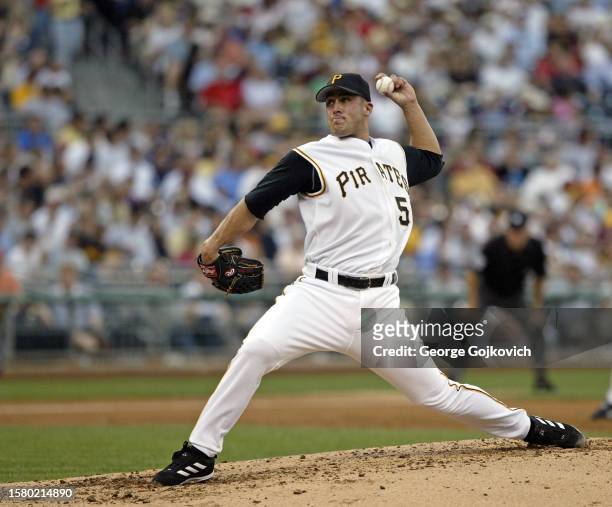 Pitcher David Williams of the Pittsburgh Pirates pitches against the Baltimore Orioles at PNC Park on June 7, 2005 in Pittsburgh, Pennsylvania. The...