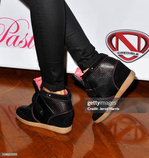 Vanessa Simmons arrives at Pastry Shoes "Skate & Donate" benefitting Toys For Tots on December 8, 2012 in Glendale, California.
