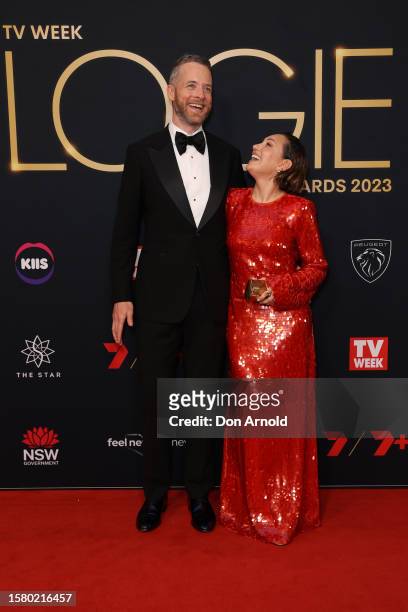 Hamish Blake and Zoe Foster Blake attend the 63rd TV WEEK Logie Awards at The Star, Sydney on July 30, 2023 in Sydney, Australia.