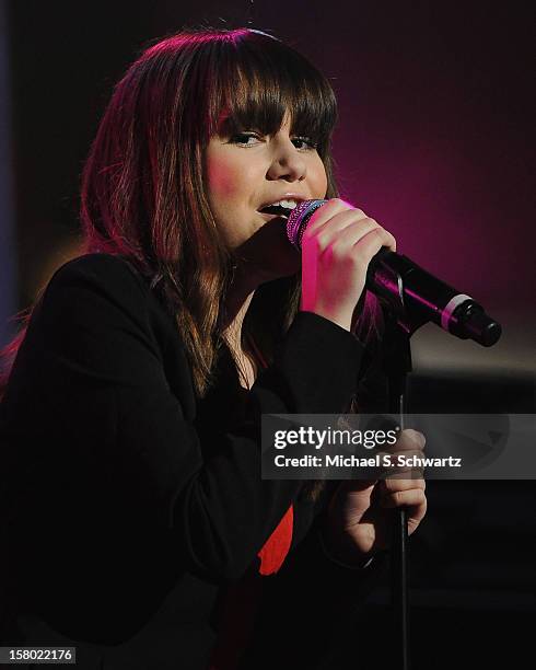 Singer Shealeigh performs during her appearance at Radio Disney's N.B.T. 'Next BIG Thing' Season 5 Finale Event at The Americana at Brand on December...