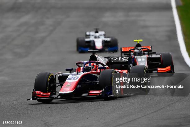 Roman Stanek of Czech Republic and Trident drives on track during the Round 11:Spa-Francorchamps Feature race of the Formula 2 Championship at...